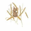 Anillustration Ansichtkaart Muis op tarwe