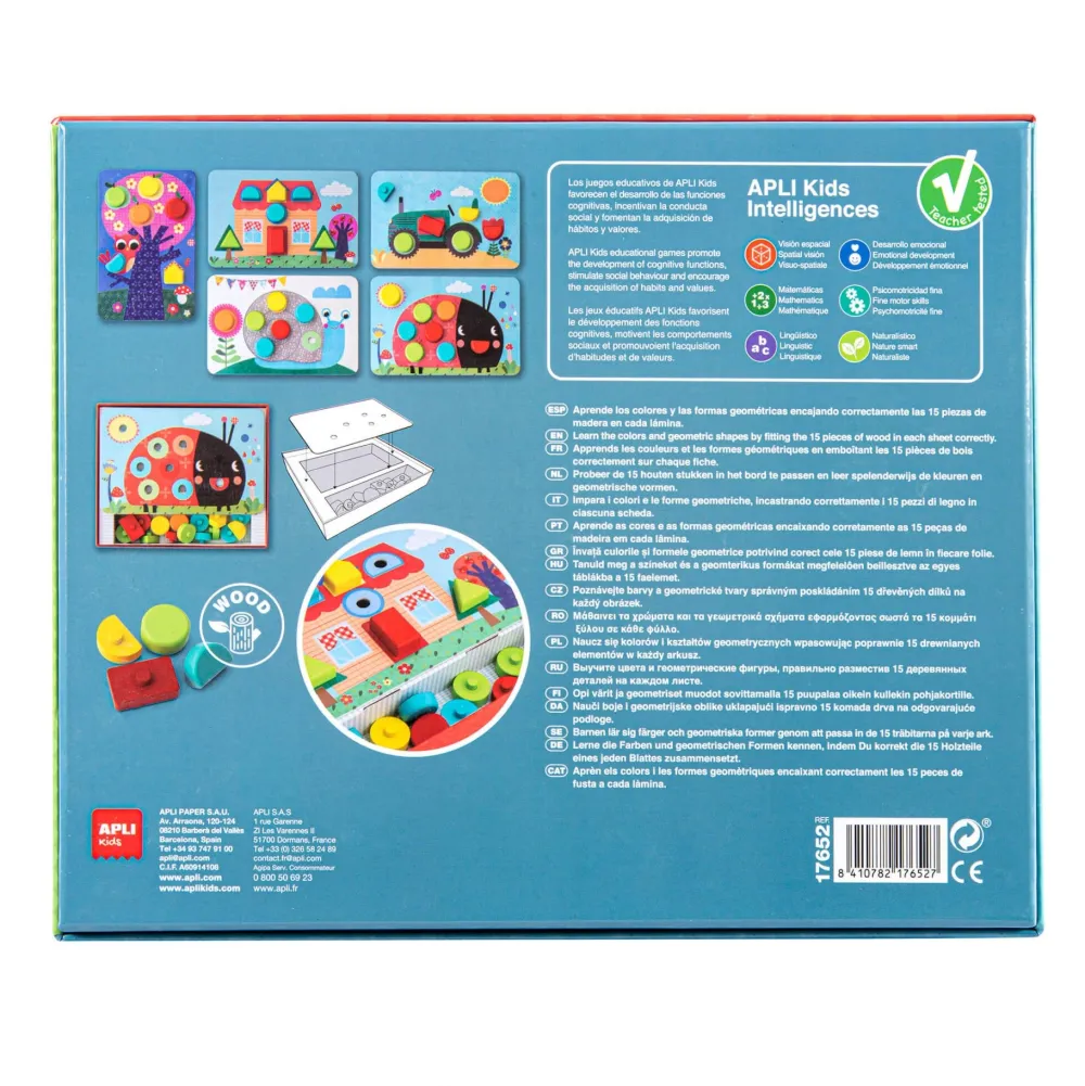APLI Kids Mozaïekspel Mijn Eerste Houten Mozaïek