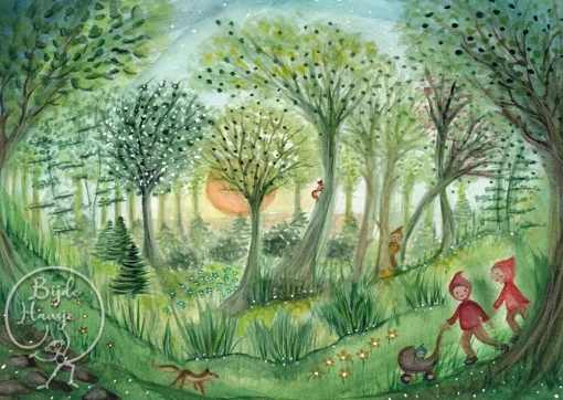 Bijdehansje Postkaart Forest
