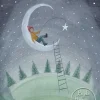 Bijdehansje Postkaart Moon