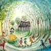 Bijdehansje Postkaart Snow White