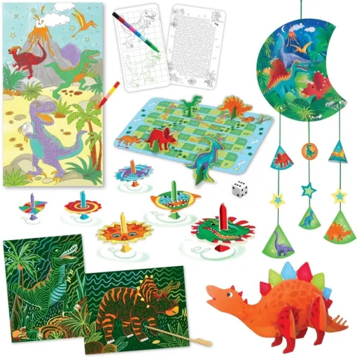 Houtendiershop Box Candiy Activiteitenset Dino in Koffertje