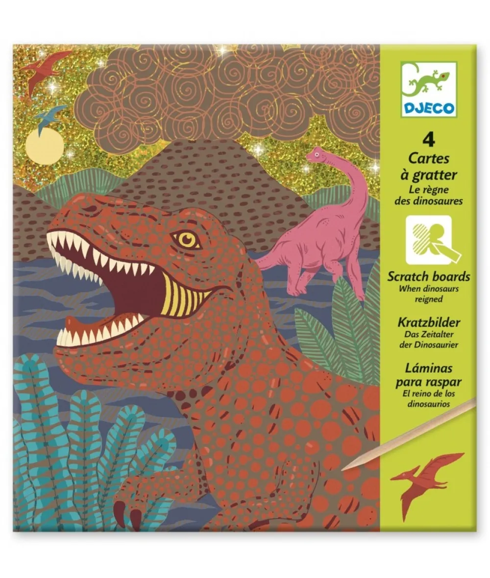 Djeco Kraskaarten Dinosauriërs