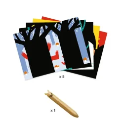 Djeco Kraskaarten Learning about animals