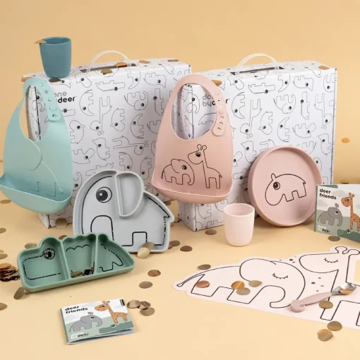 Done by Deer Kinderservies Stick&Stay Cadeauset Blue mix