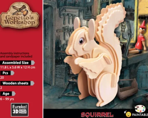 Eureka 3D Hout Model Gepetto´s Squirrel