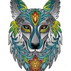 Eureka Regenboog Houten Puzzel Wolf