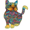 Eureka Regenboog Houten Puzzel Kat