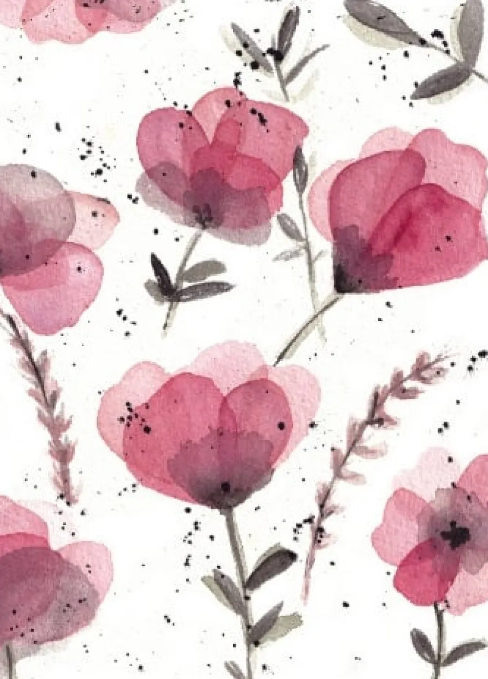 Fritsy Postkaart Paarse Bloemen