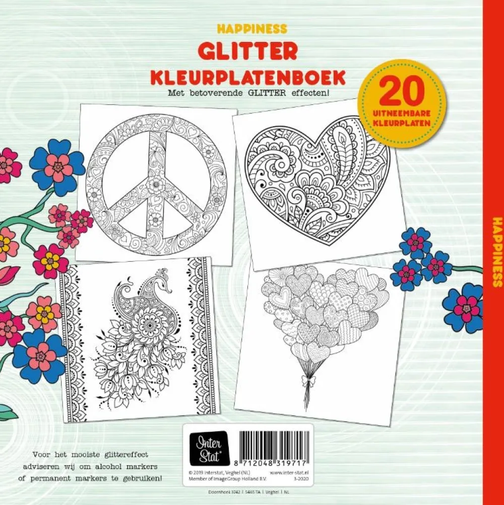 Image Books Glitter Kleurplaten Boek Happiness