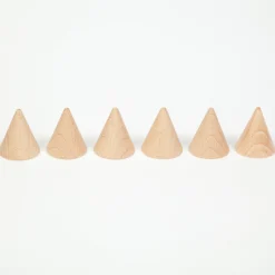 Grapat Houten Cones Natuurlijk set 6-delig 16-149