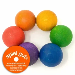Grapat Houten Regenboog ballen 6-delig 16-126