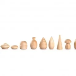 Grapat Mandala Natuurlijk Hout in Zakje 10-delig 22-242