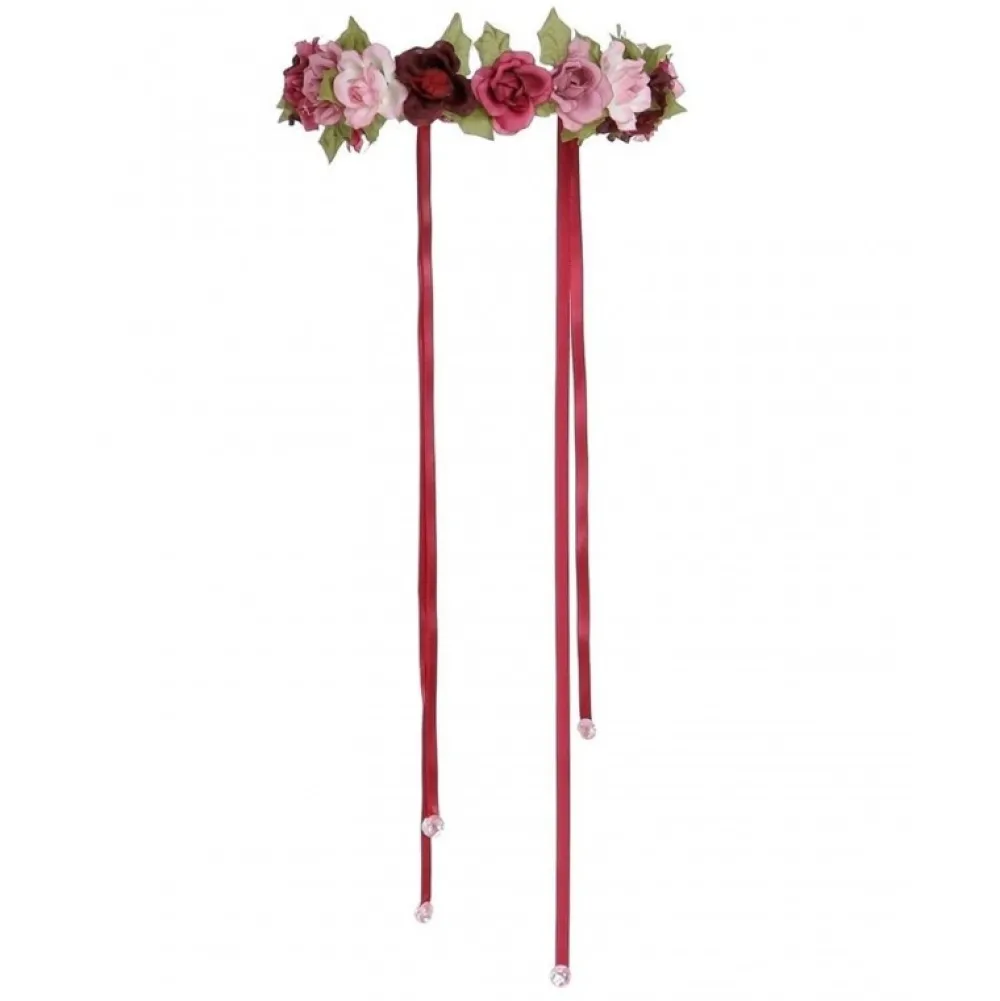 Great Pretenders Haarband Rose Garland Halo Roze
