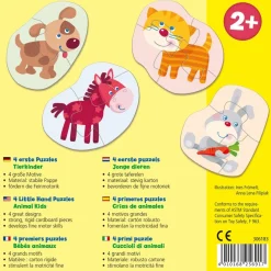 Haba 4 Eerste Puzzels Jonge dieren 2pcs