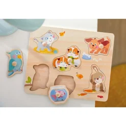 Haba Inlegpuzzel Huisdieren 6pcs