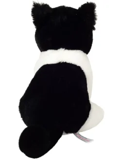 Hermann Teddy Knuffel Kat Zittend Zwart-Wit 20 cm
