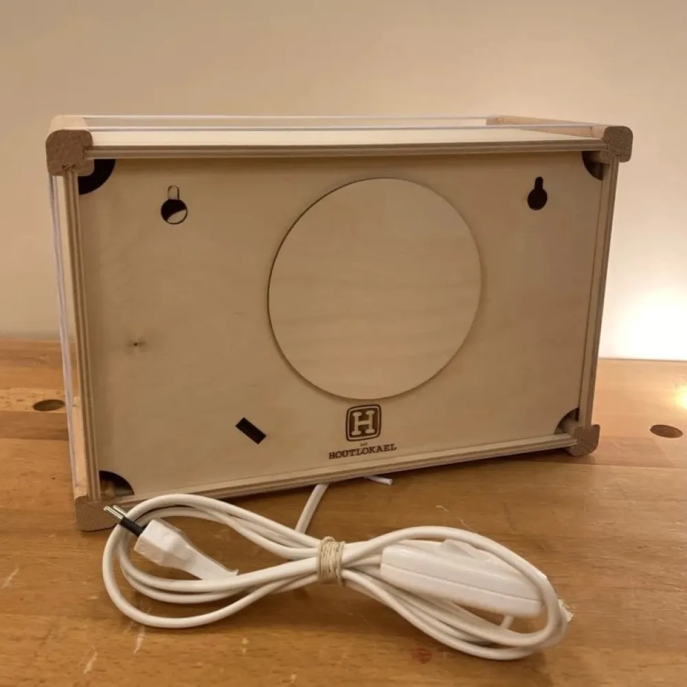 Het Houtlokael Naamlamp 2D Deluxe Boerderij Hout