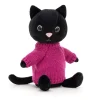 Jellycat Knuffel Kat Kniten Kitten Fuschia
