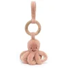 Jellycat Knuffel Rammelaar Inktvis Odell Octopus Wooden Ring Toy