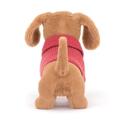 Jellycat Knuffel Sweater Sausage Dog Pink