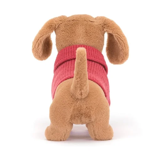 Jellycat Knuffel Sweater Sausage Dog Pink