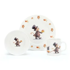 Jellycat Servies Set Bashful Monkey Kom, Kopje en Bord