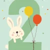 Bora Kaart met Envelop 2 Bunny