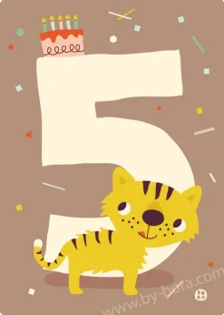Bora Kaart met envelop 5 Tiger