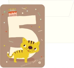 Bora Kaart met envelop 5 Tiger