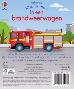 Uitgeverij Usborne Kijk binnen In een brandweerwagen