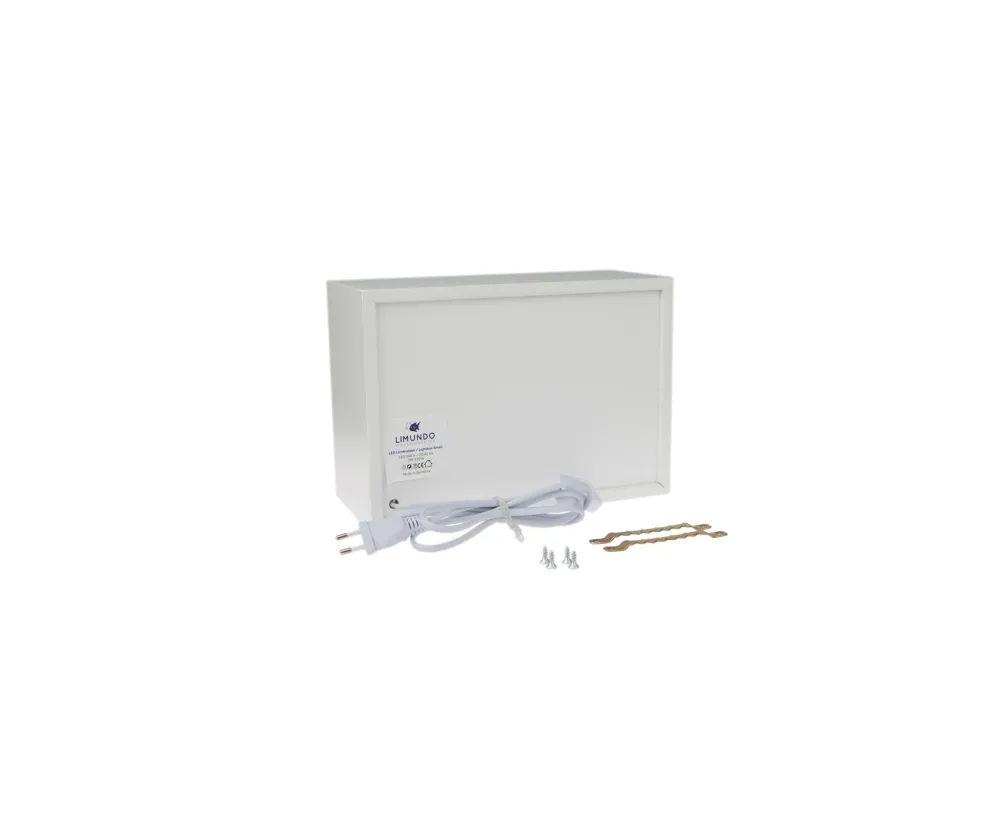 Limundo Wandlamp Rechthoekig Draw Here Wit Hout