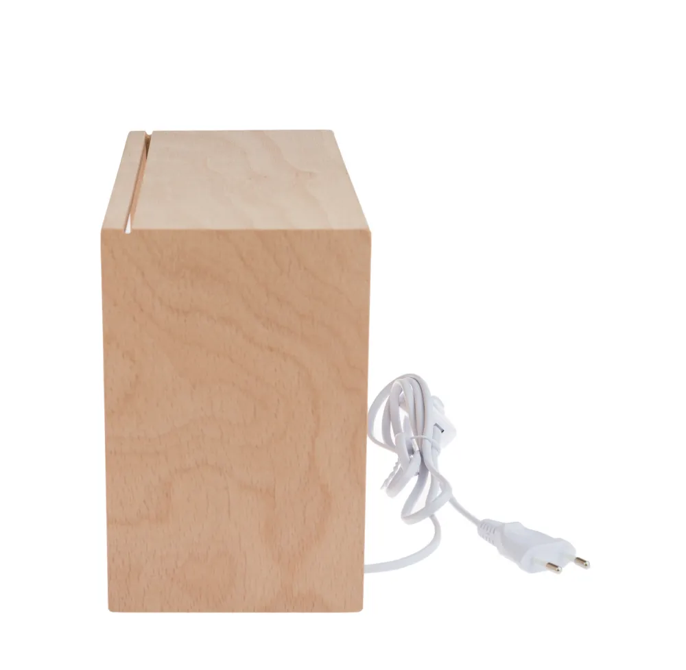 Limundo Wandlamp Rechthoekig Luchtballon Beuken Hout