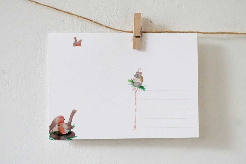 Lotte Drouen Ansichtkaart Je kunt het vogel!