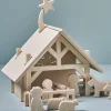 lovelties Kerststal met 12 Figuurtjes Hout