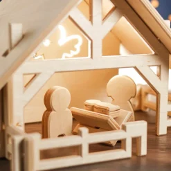 lovelties Kerststal met 12 Figuurtjes Hout