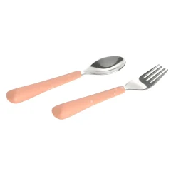 Lässig Kinderbestek Set Vork en Lepel Abrikoos