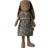 Houtendiershop Maileg Knuffel Bunny Size 1 Bruin met Jurk 20cm