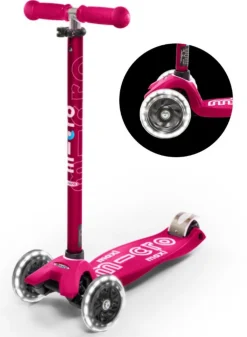 Micro Step Maxi Deluxe Roze Led