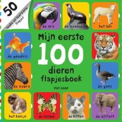 Houtendiershop Mijn eerst 100 dieren flapjesboek