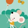 Bora Postkaart Balloon mouse
