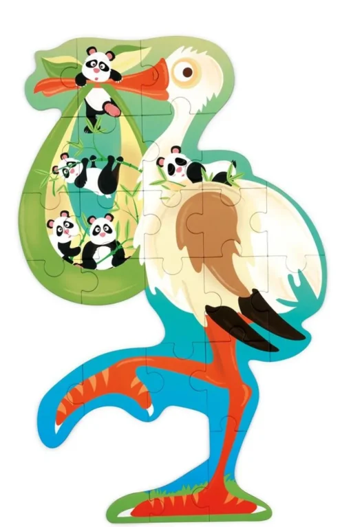 Scratch Contour Puzzel Ooievaar 26 pcs