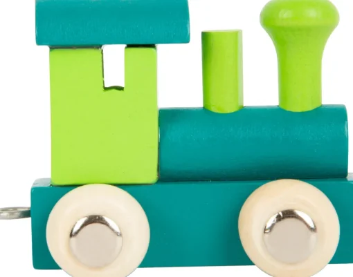 Small Foot Lettertrein Blauw en Groen Hout