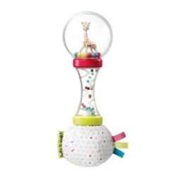 Sophie de Giraf Zachte Maracas Rammelaar in Wit-Rood Geschenkdoosje