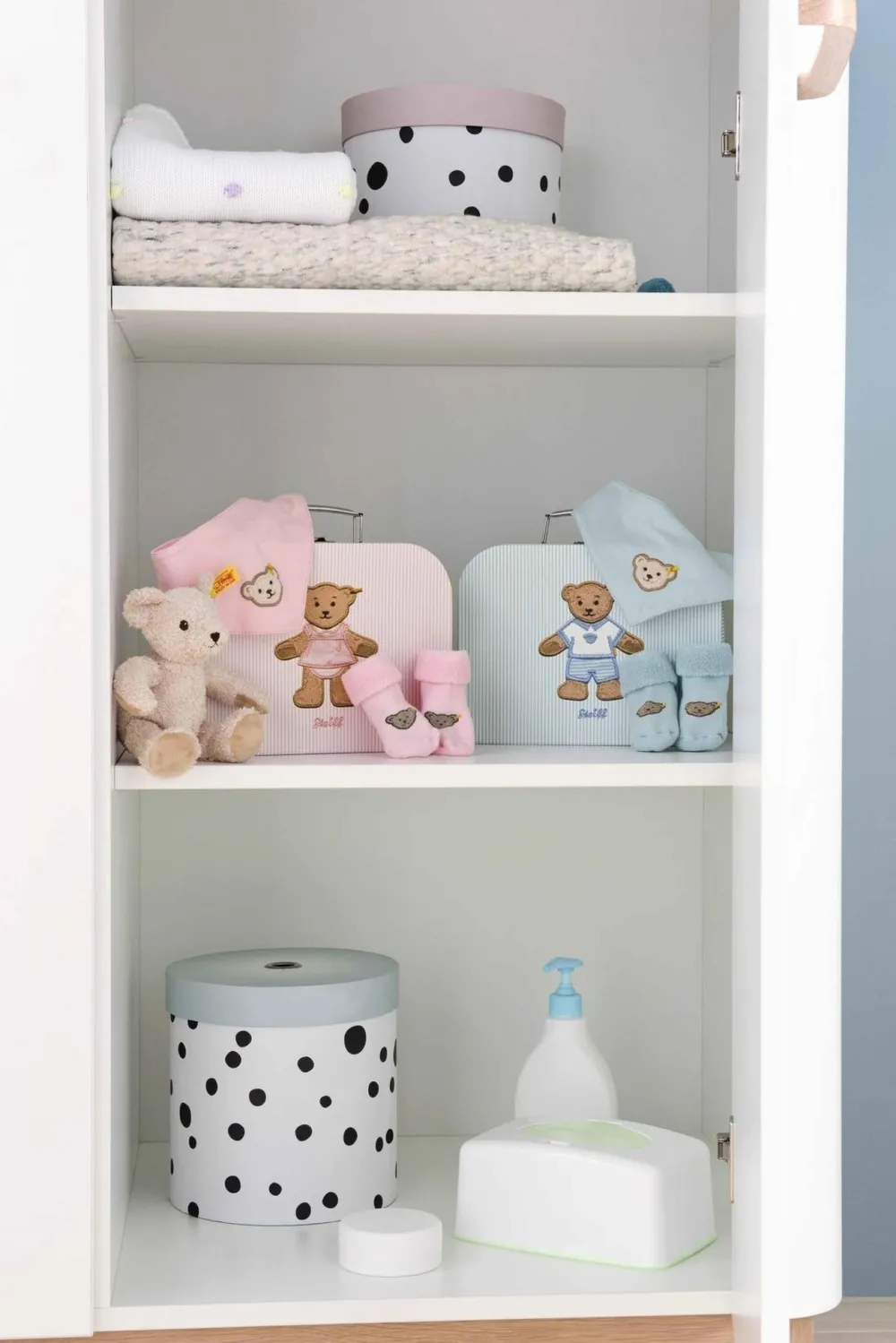 Steiff Geschenkset met Knuffel Blauw