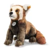 Steiff Knuffel Rode Panda Zittend 30 cm