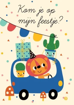 Bora Uitnodigingskaart Auto 6-delig