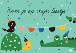 Bora Uitnodigingskaart Kroko en Schildpad 6-delig