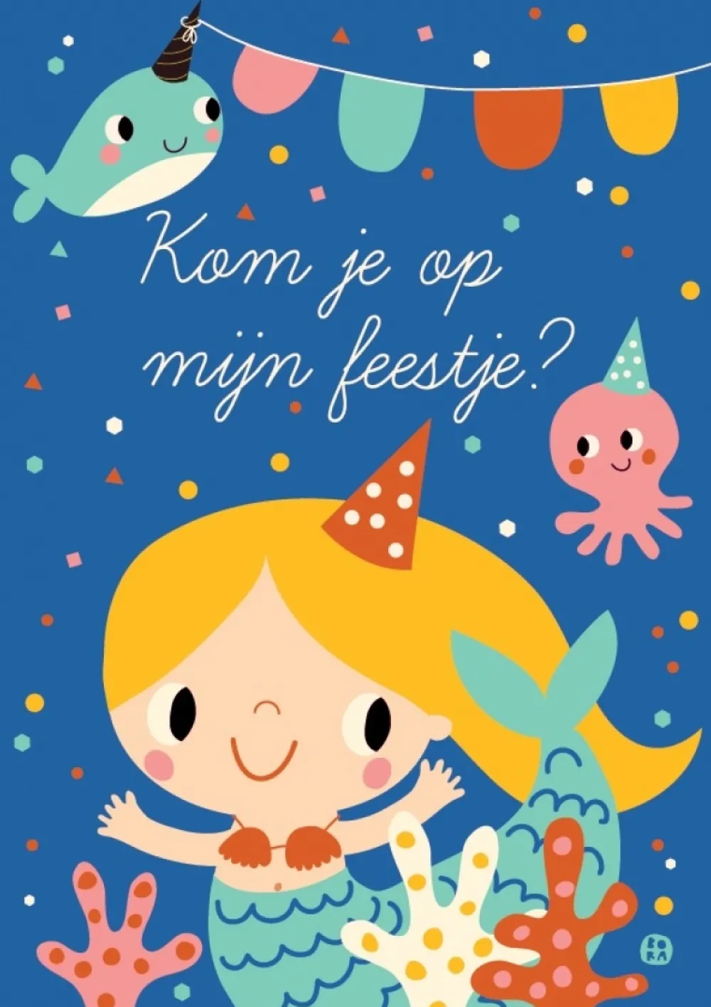 Bora Uitnodigingskaart Zeemeermin 6-delig