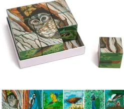 Weizenkorn Blokkenpuzzel vogels Hout